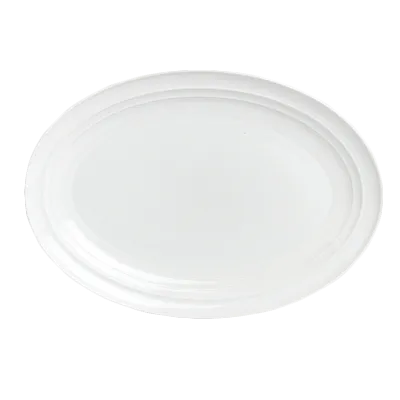 Steelite 6300P380 Oval Platter, 11" x 7.625", Aura Asian Porcelain, Oven Safe 465°F, Design - 6/Case