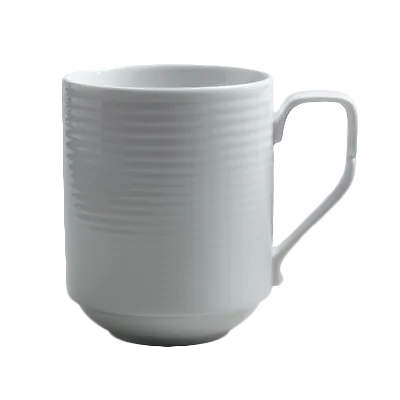 Steelite 6305P676 - 10.75 Oz Stackable Porcelain Mug, 4.375" x 3.87", Oven Safe 465°F - 24/Case