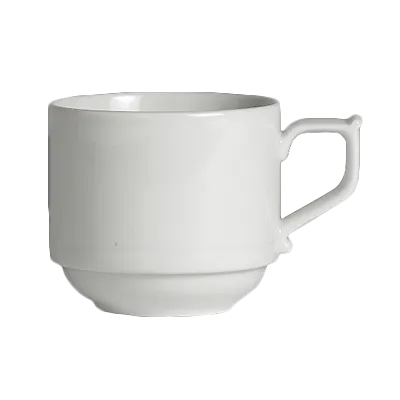 Steelite 6306P770 - Porcelain Stackable Cup, 6.75 oz (4.125" x 2.63"), Oven Safe, Modern - 24/Case