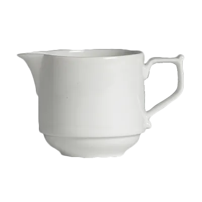 Steelite 6306P780 - 8 oz Porcelain Creamer Pitcher, 5.125" x 3.13" Handle Oven Safe 465°F - 24/Case