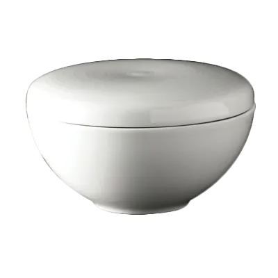 Steelite 6327P447 Condiment Pot With Lid 6.5oz 3" x 3.9" Porcelain Oven Safe 465°F Design - 24/Case