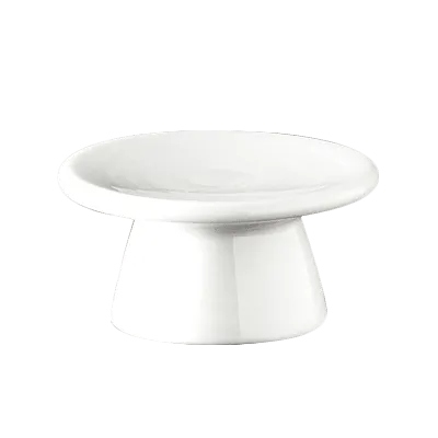 Steelite 6327P453 - White Round Porcelain Riser 1.5" H x 0.875" Ø, Oven Safe 465°F/239°C - 36/Case