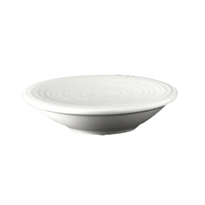 Steelite 6327P455 Round Porcelain Stand, White, 2.75" x 0.75", Oven Safe to 465°F, Relief - 36/Case