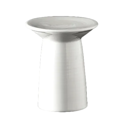 Steelite 6327P458 Round Porcelain Riser, White, 2.375" X 2.75", Oven Safe 465°F - 36/Case