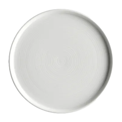 Steelite 6327P855 - Round Porcelain Platter, 6.25" Diameter, Coupe Rim, Oven Safe to 465°F, 12/Case