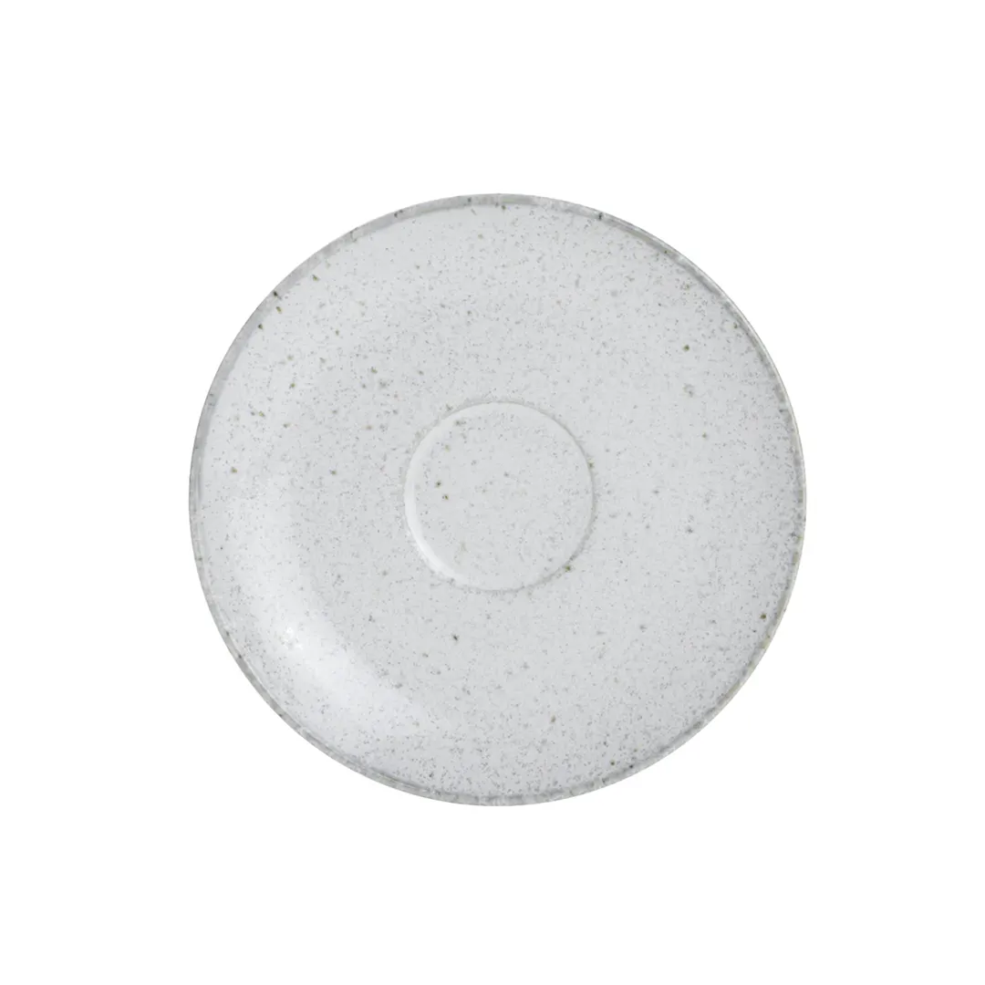 Steelite 6415MY027 Coupe Saucer, 4.5"-4.99" Round Porcelain, Wabi Sabi Lichen Finish - 1 Dozen