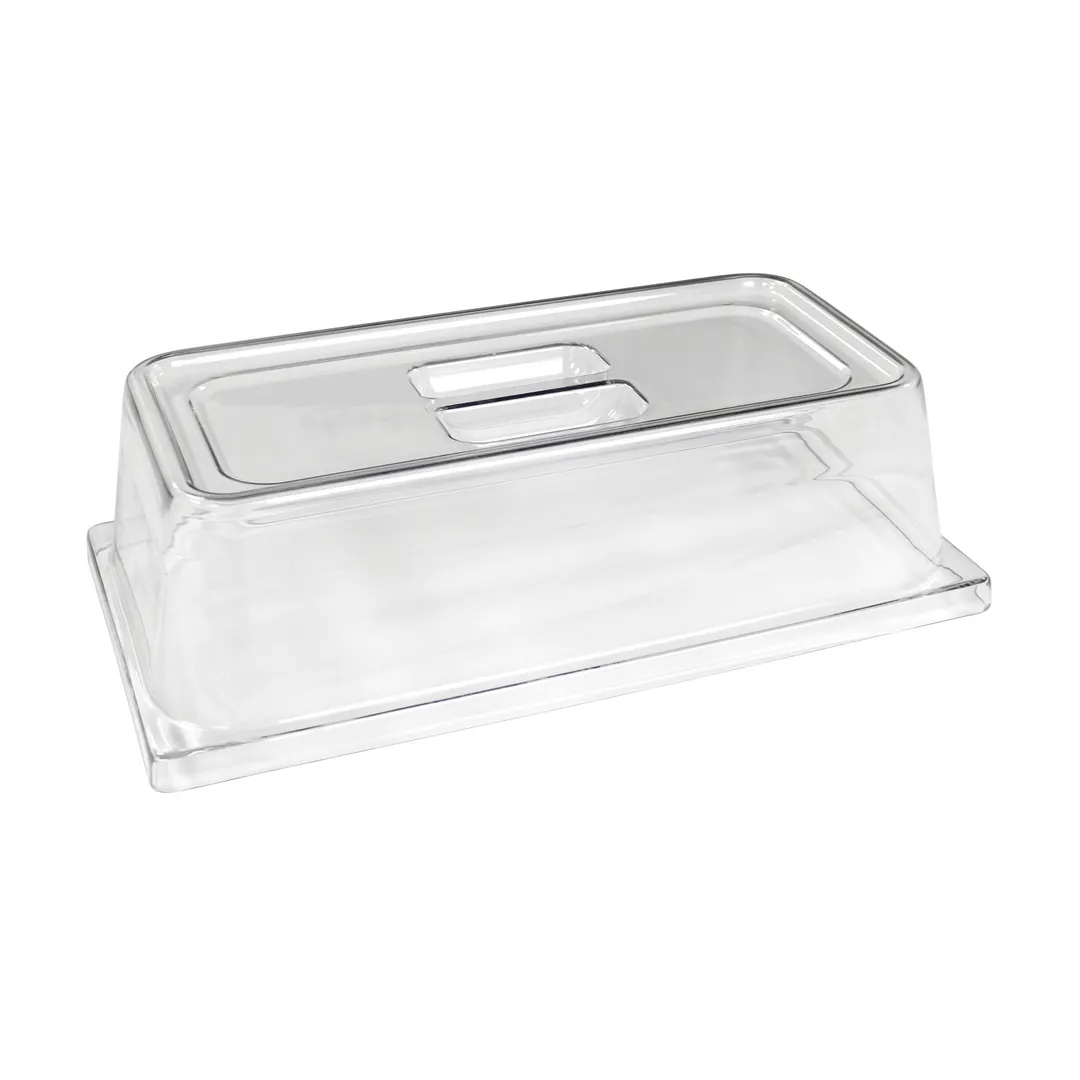 Steelite 6470ML12 - GN 1/3 Clear Dome Cover, 13.0" x 7.0" x 3.5" Melamine Plastic, - 3/Case
