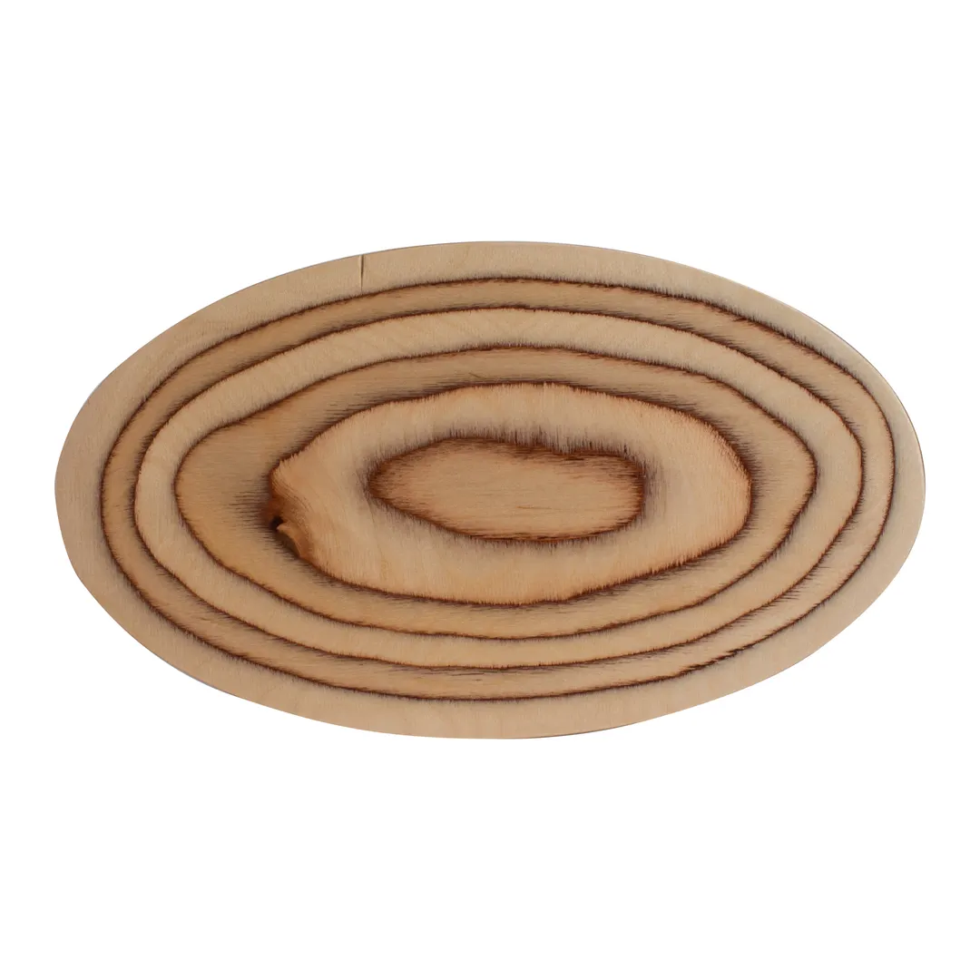 Steelite 6525DL001 Oval Tray, 13.75" x 7.75" Maritime Wood, Dishwasher Safe - 6/Case