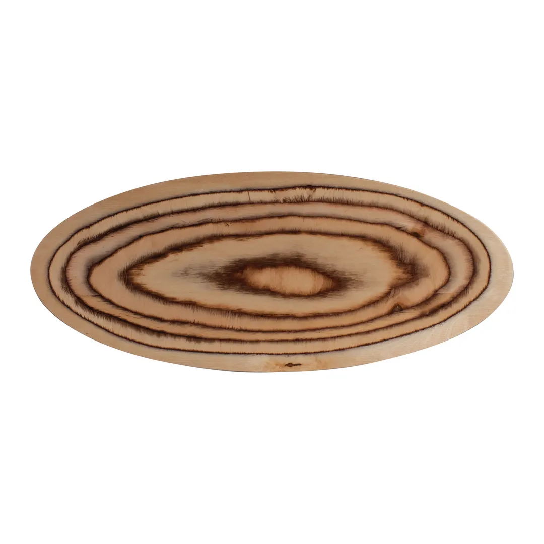 Steelite 6525DL002 - Oval Serving Tray, 18.75" x 7.75" Wood, Maritime Creations Finish, 6/Case