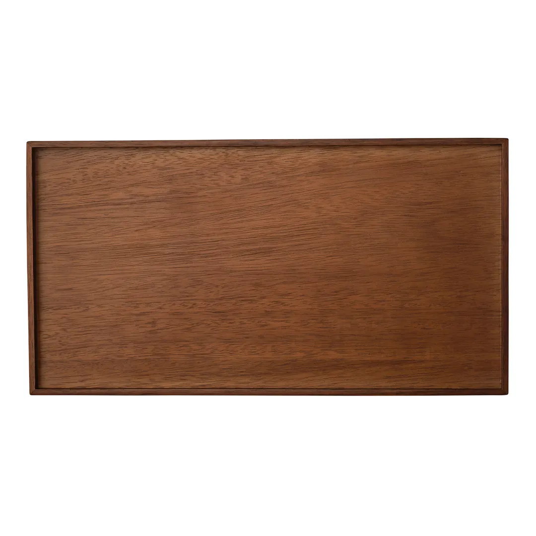 Steelite 6525T240 Rectangular Wood Tray, White Album Finish, 13.5" x 7.25" x 0.625" - 1 Dozen