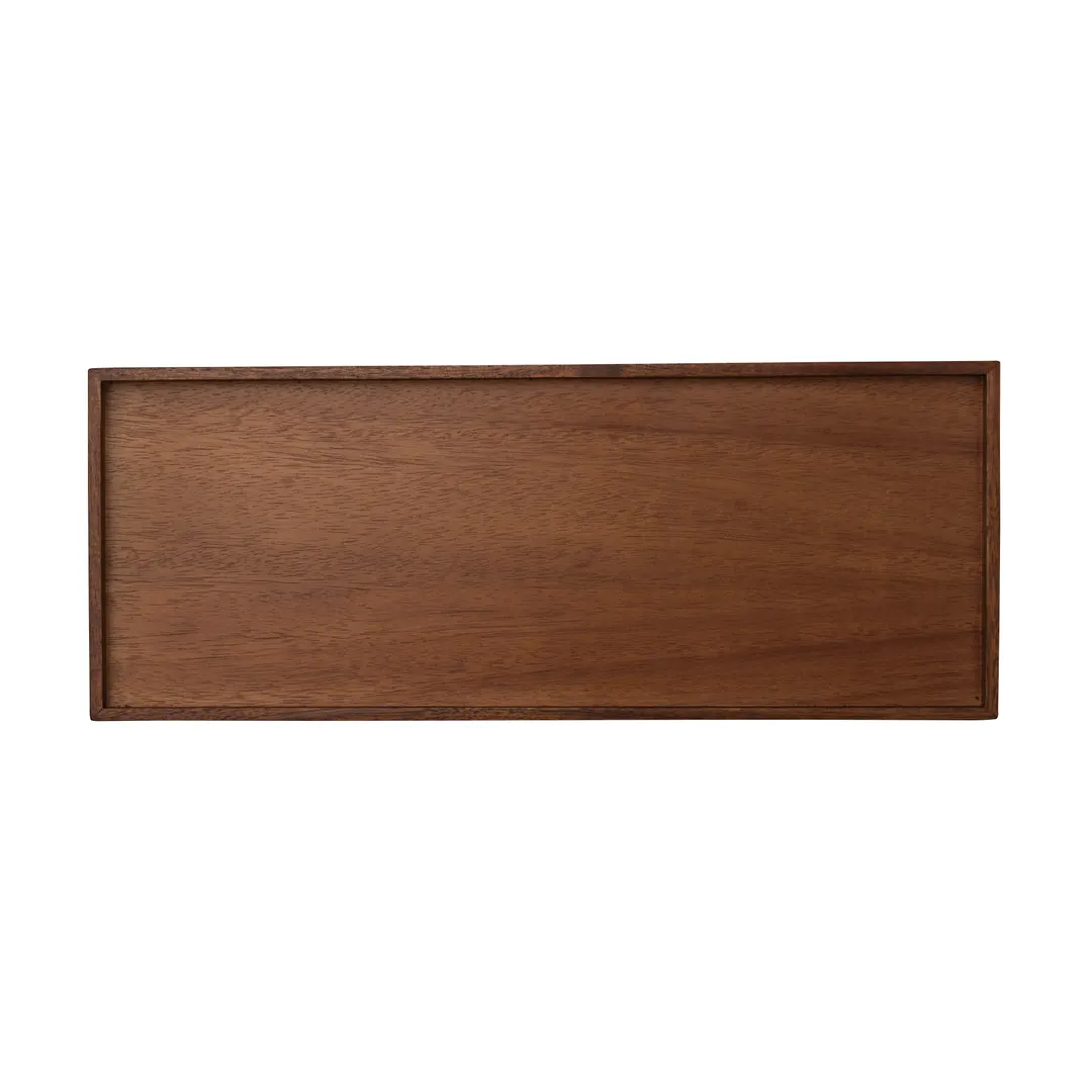 Steelite 6525T241 Rectangular Wood Tray, White Album, 12.5" x 5" x 0.625", Oven Safe - 1 Dozen
