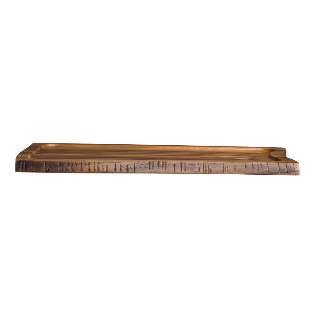 Steelite 6525TW307 - Wooden Platter, 14" x 9.75" x 0.625", Creations Wood, Hand‑Wash Only - 1 Dozen
