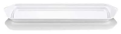 Steelite 6634V861 Oblong Cake Platter 14.75" x 5.75" Porcelain Oven Safe 660°F Pillivuyt - 1/Case