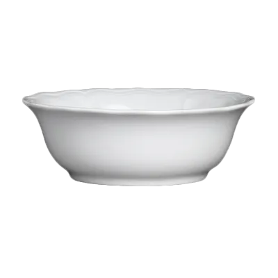 Steelite 6640V918 - 22 oz Porcelain Salad Bowl, 6.75" Queen Ann Pattern, Oven Safe to 660°F, 6/Case