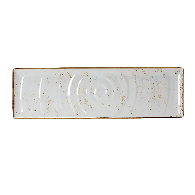 Steelite 68A416EL597 - 21" x 6¼" Rectangular Melamine Platter, White Finish, Serving & Display Tray
