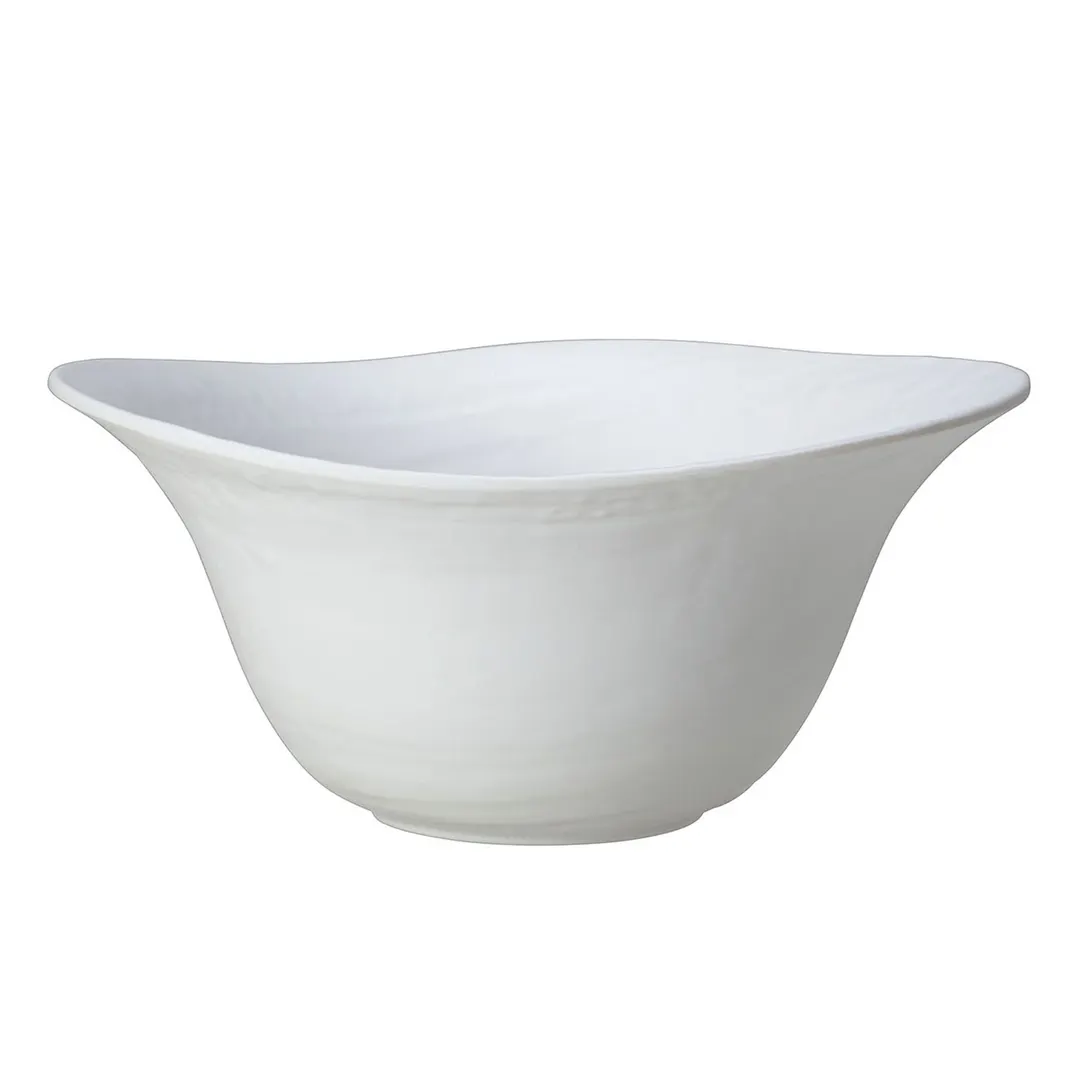 Steelite 68A451EL700 Melamine Salad Bowl, Abstract, 12" x 5‑1/2" (76 oz/1‑2 Qt), Scape White