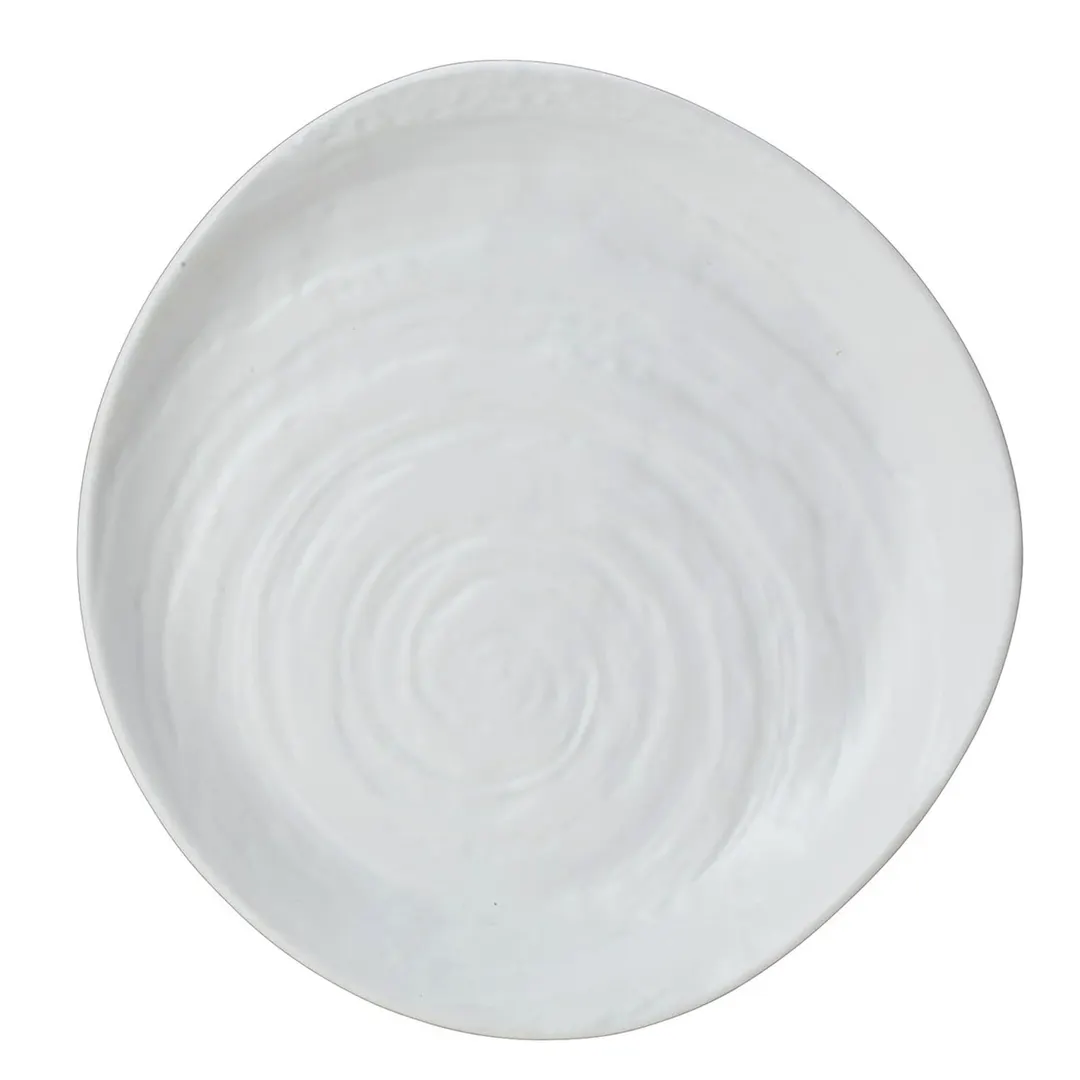 Steelite 68A451EL706 Melamine Dinner Plate, 9" Round Coupe, White, 8"-9" Size - 6/Case
