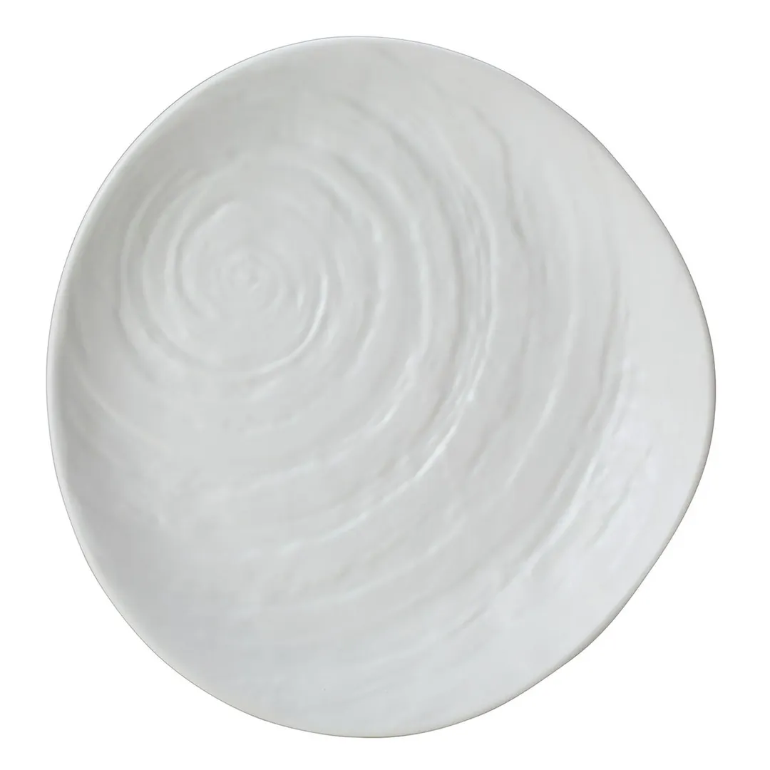 Steelite 68A451EL707 - 11" Round Melamine Coupe Plate, White, Reusable Plastic Dinnerware - 6/Case