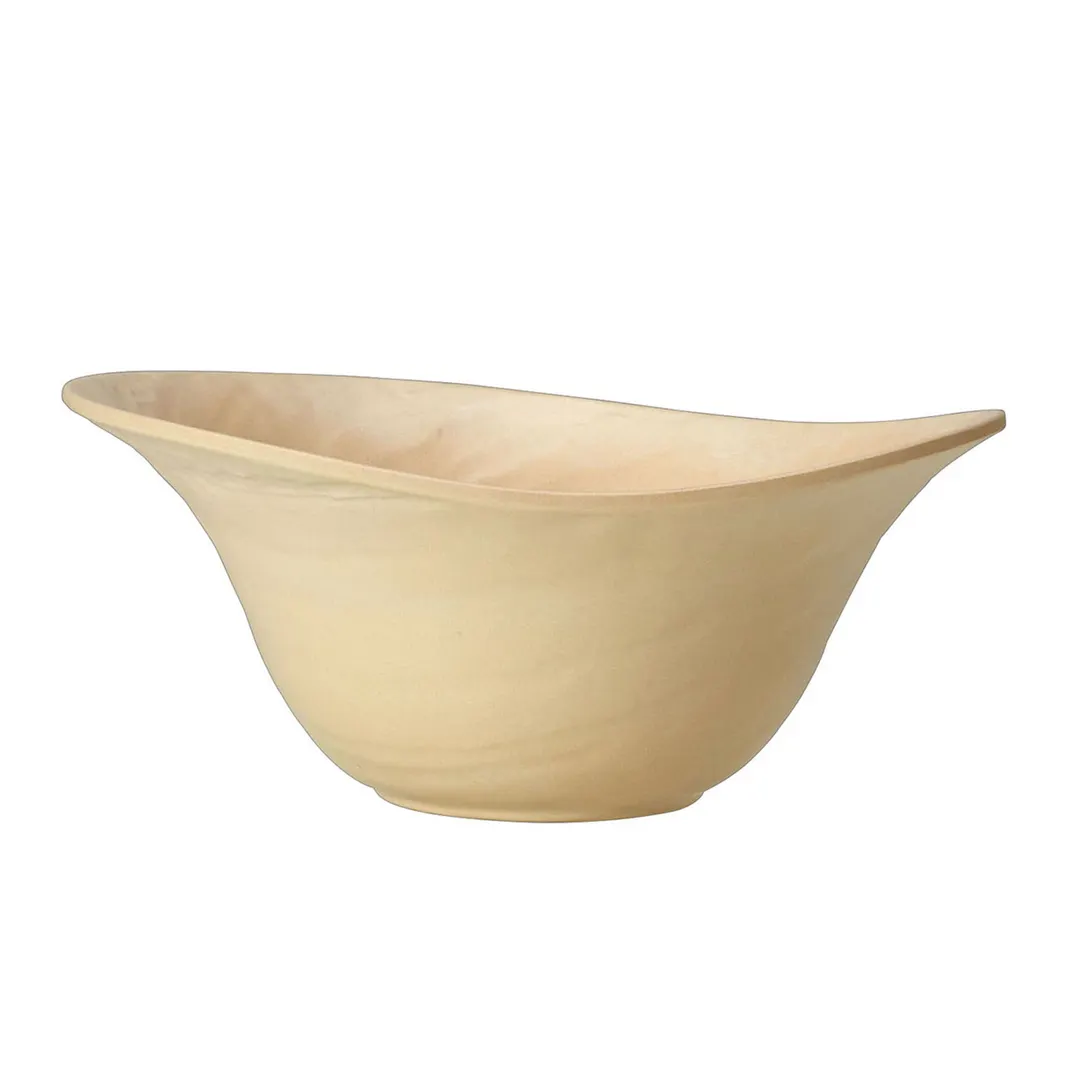 Steelite 68A452EL701 - 42 oz Tan Melamine Bowl, 10" Diameter x 4‑1/4" Height, Free‑Form - 6/Case