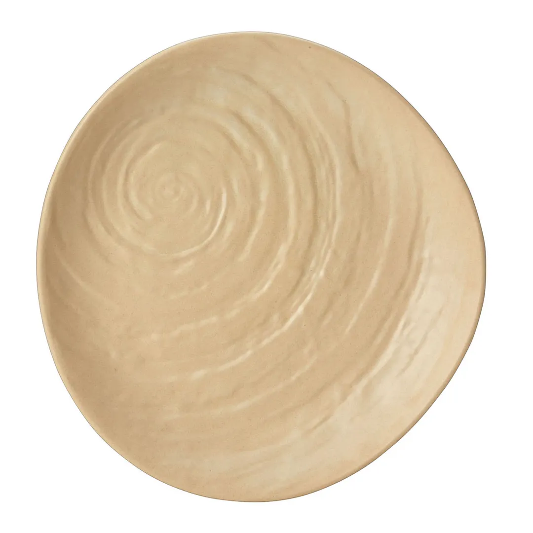 Steelite 68A452EL707 - 11" Tan Melamine Round Coupe Plate, 10"-11" Size - 6/Case