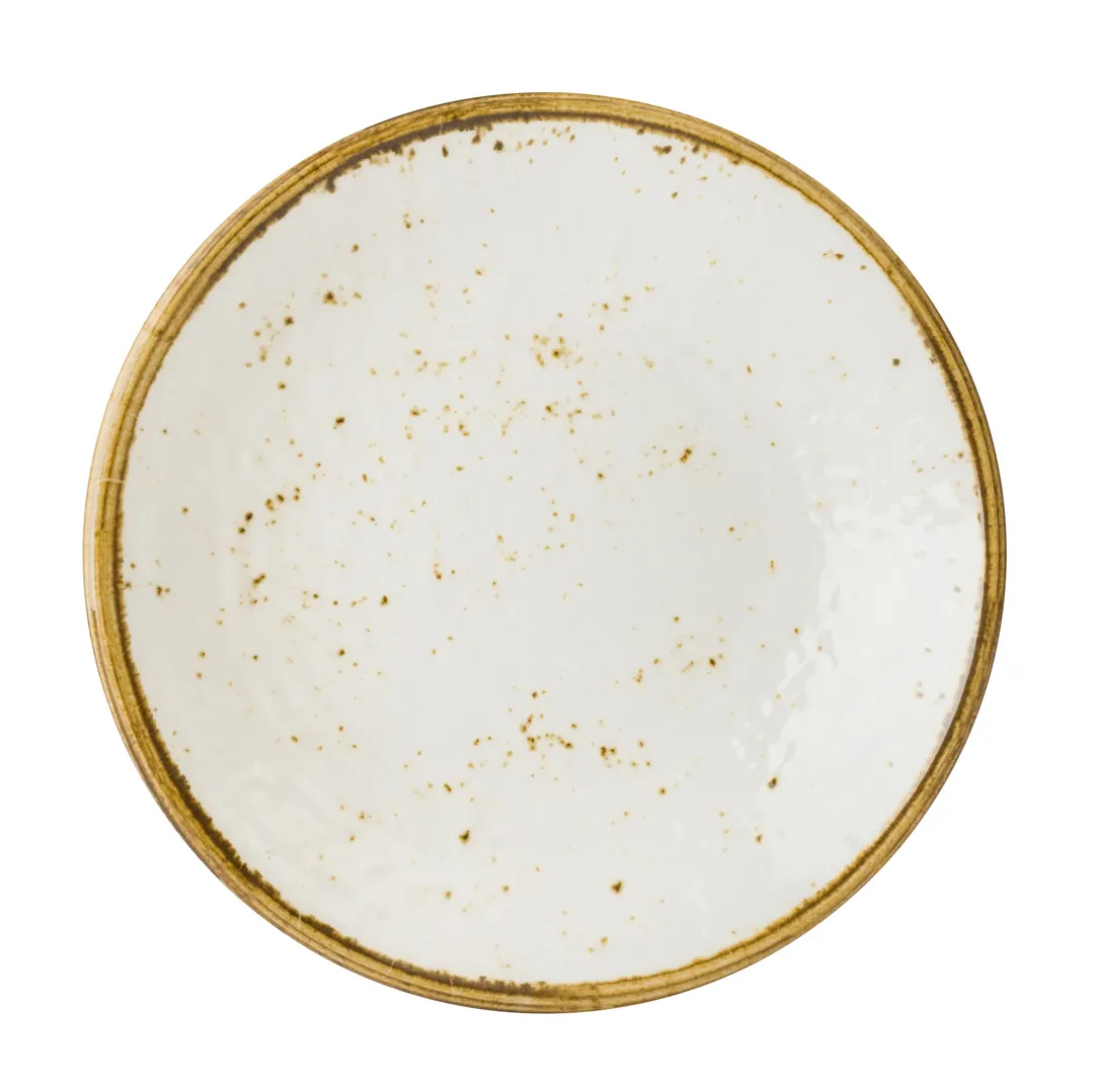Steelite 68A540EL318 Melamine Coupe Plate, 6-3/8" Round White - 6/Case