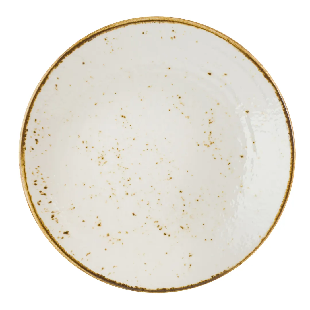 Steelite 68A540EL784 - 11-3/4" Round Coupe Melamine Plate, White, 10-11" Size Range, Sold Per 6/Case