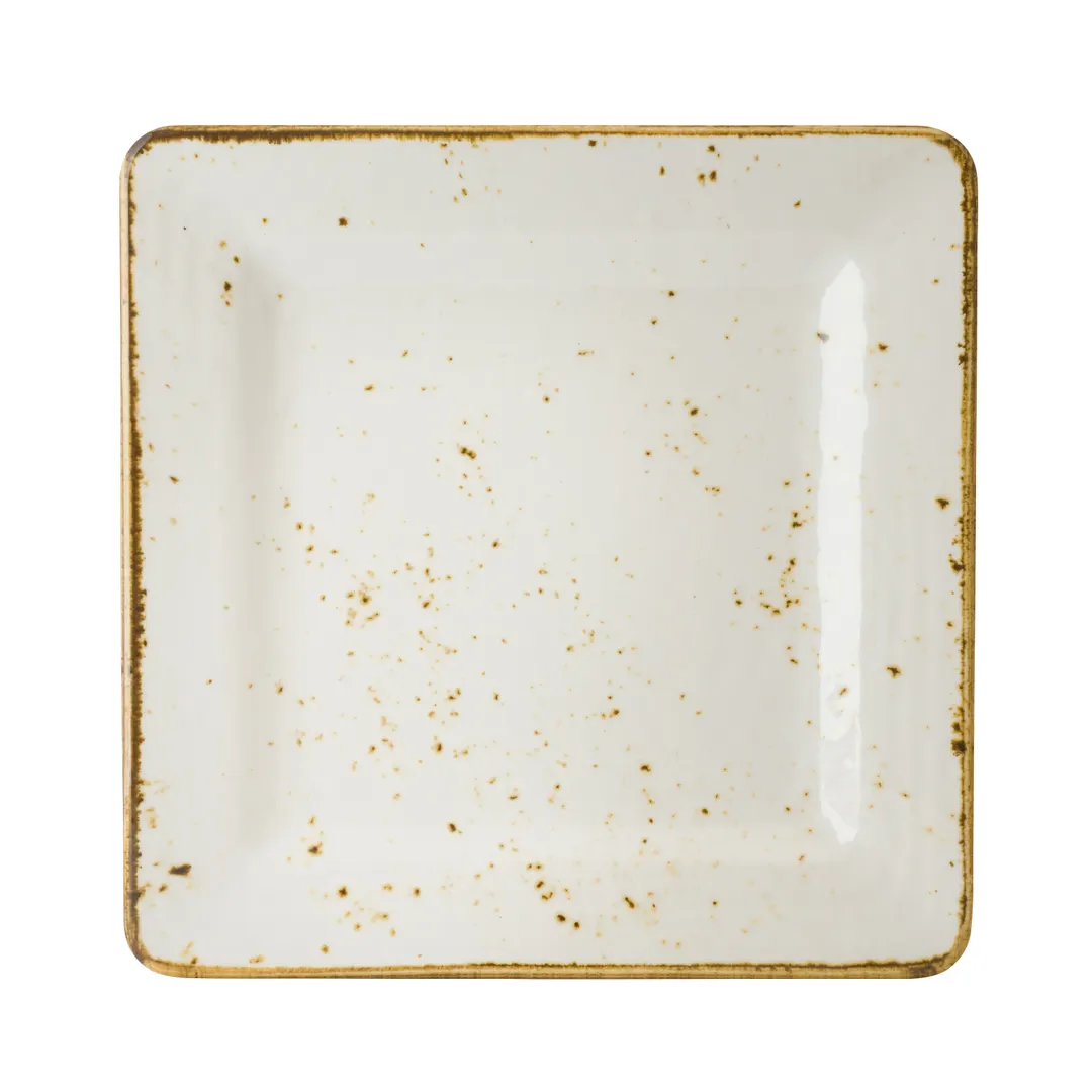 Steelite 68A540EL785 - 11" Square Melamine Plate, White, Reusable Plastic Dinnerware, - 6/Case