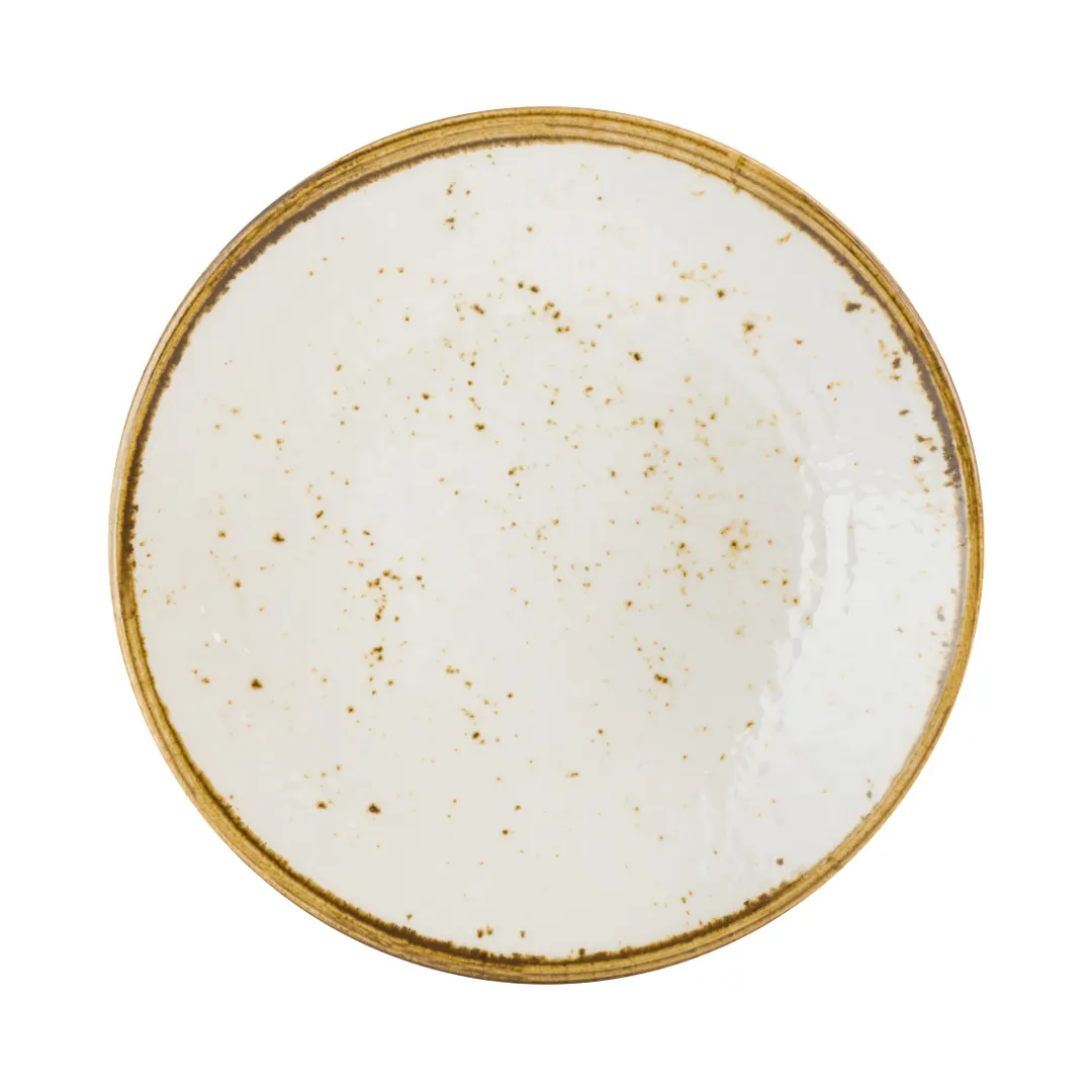 Steelite 68A540EL788 8-1/2" Round Coupe Melamine Plate, White Finish - 6/Case
