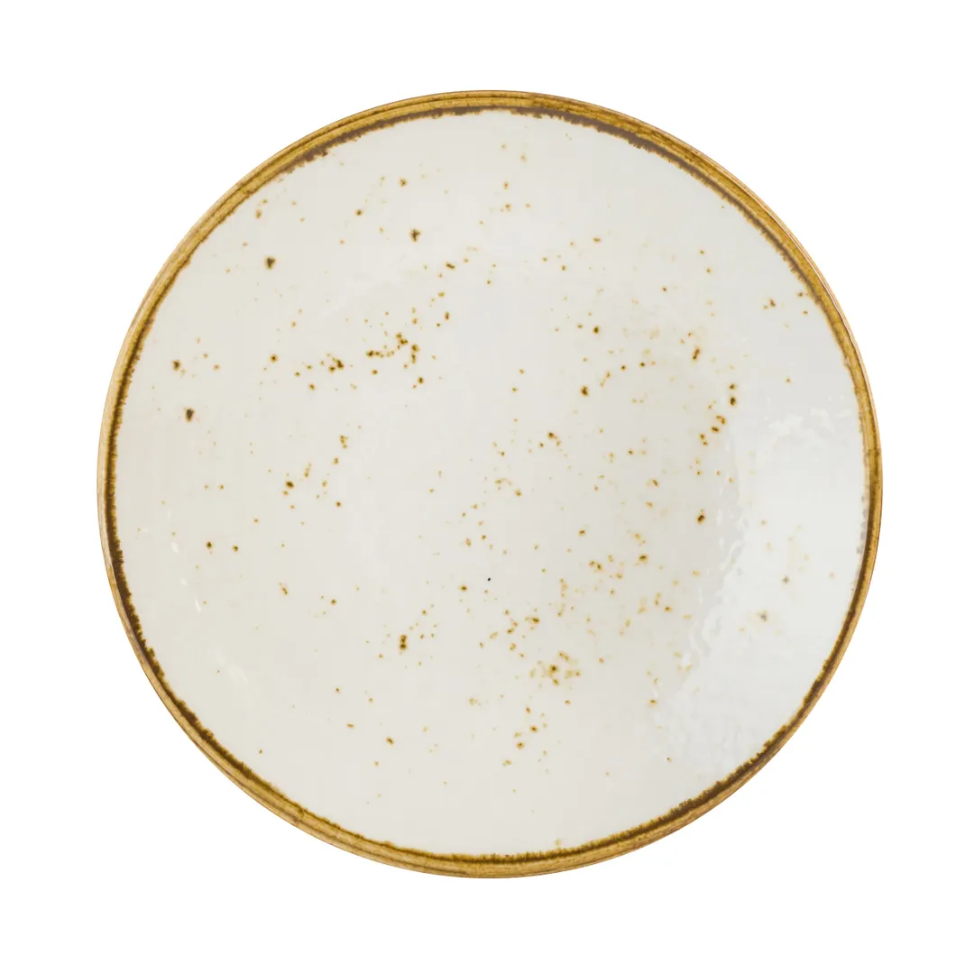 Steelite 68A540EL789 - 9" Round Coupe Melamine Plate, White Craft Finish, 8-9" Size, Sold As 6/Case