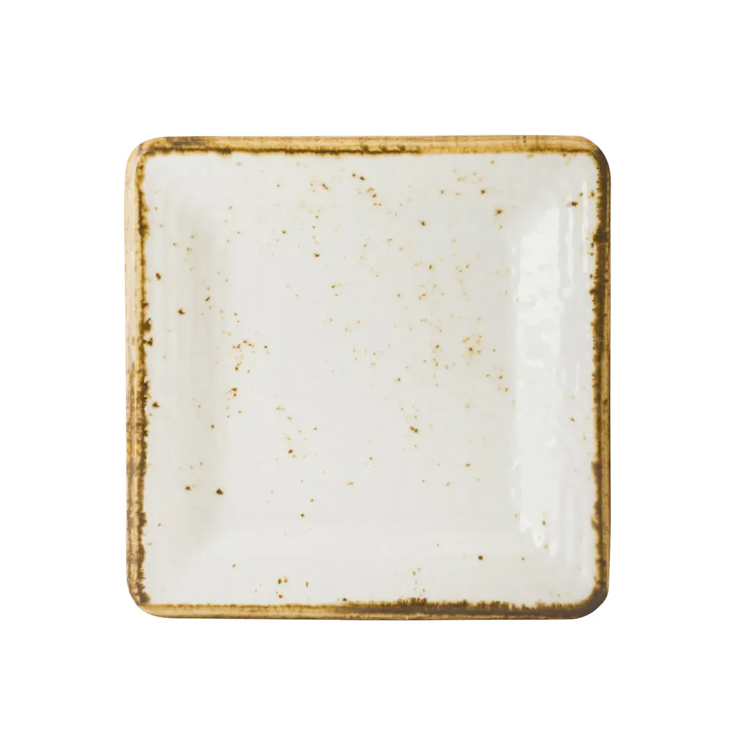 Steelite 68A540EL791 - 5" Square Melamine Plate, White, Plastic Dinnerware - 6/Case