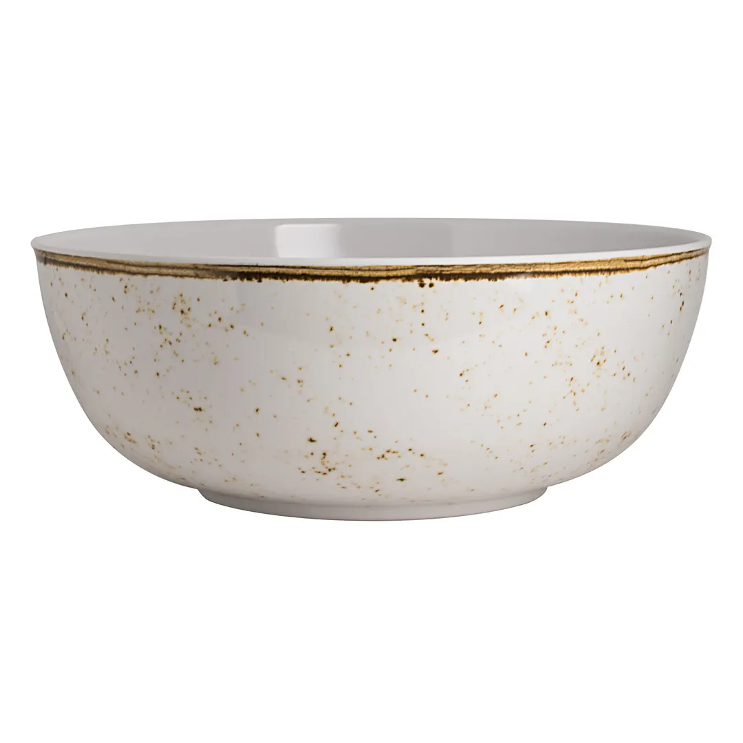 Steelite 68A632EL863 - 15" Diameter x 6" Height Melamine Bowl, 12 Quart (400 oz) White - 2/Case
