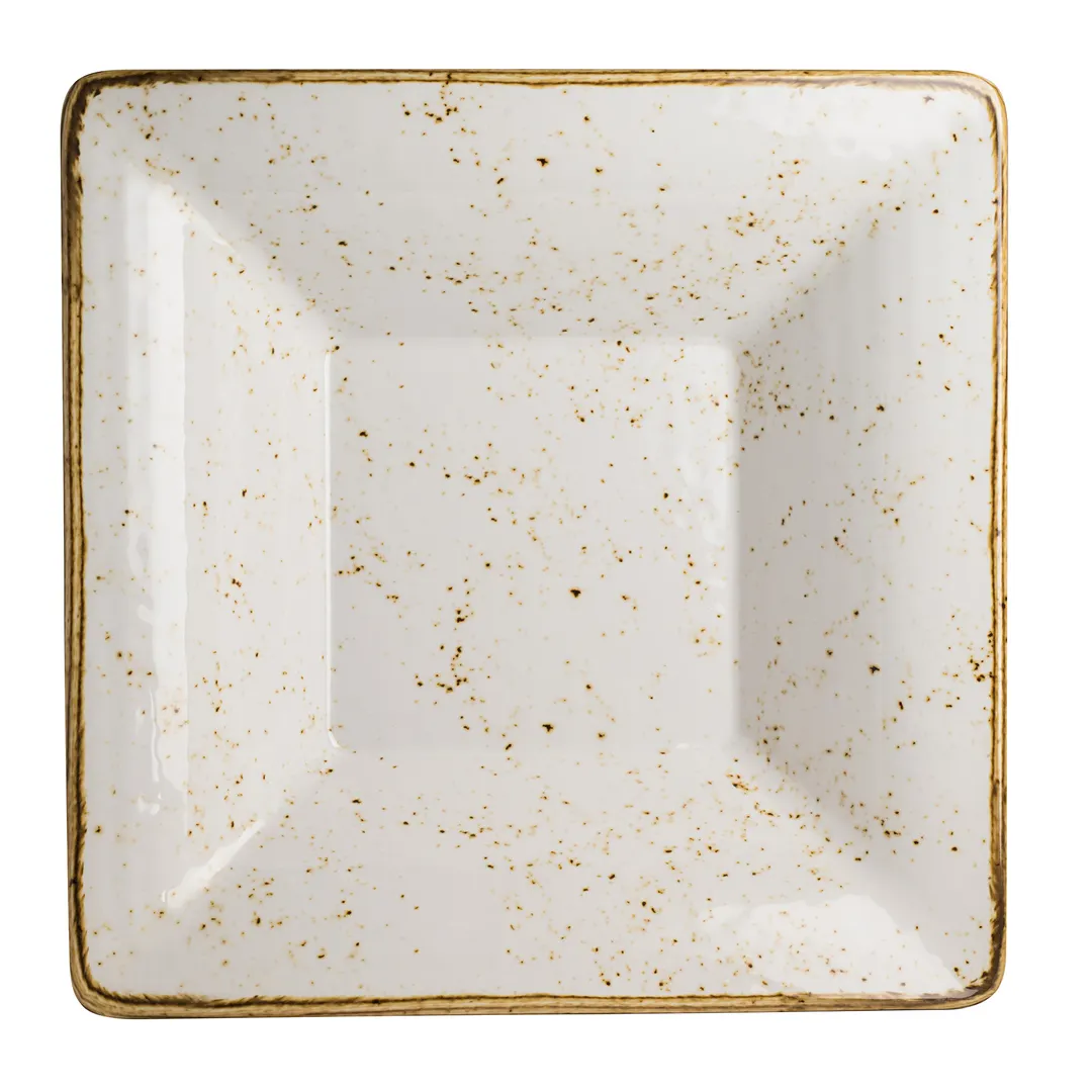 Steelite 68A632EL866 - 5 Quart (160 oz) Melamine Bowl, Square, 15" x 3-1/4", White, 3/Case