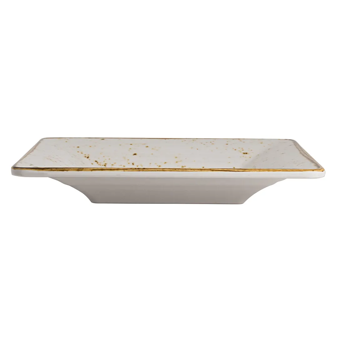 Steelite 68A632EL867 Square Bowl, 10" x 1-1/2" White Melamine, 1 Quart (32 oz) - 6/Case