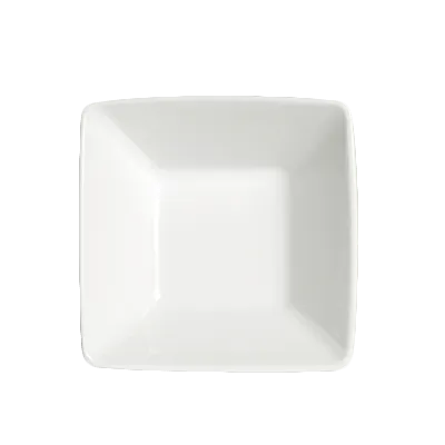 Steelite 6900E417 Square Porcelain Bowl, 4" x 4" x 1-5/8", 6‑Ounce Capacity, General Use - 1 Dozen