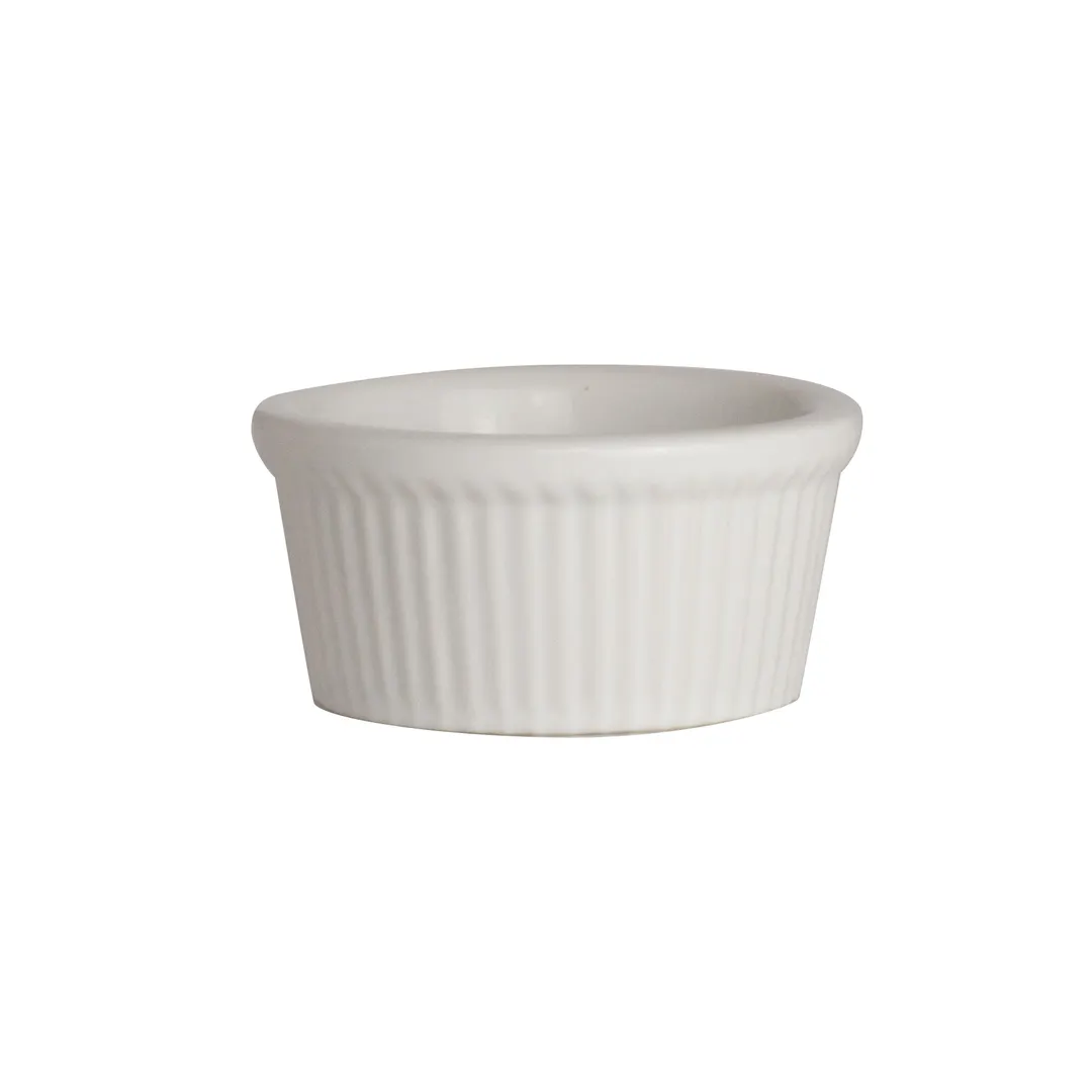 Steelite 6900E468 Ramekin / Sauce Cup, 4.5 oz (3-5/8" x 1-3/4"), Fluted Porcelain, 1 Dozen