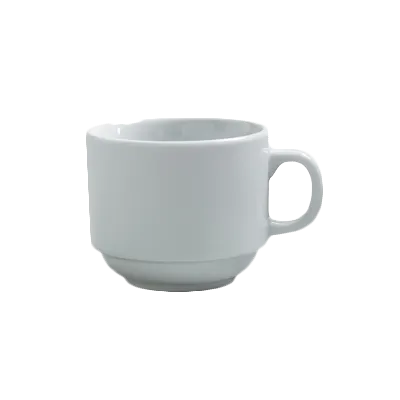 Steelite 6900E507 - Varick Classic Cafe Porcelain China Cup, 7 Oz (4¼" x 2¾"), Stackable - 1 Dozen