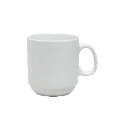 Steelite 6900E510 - China Mug, 4-3/8" x 3-5/8" 10-11 oz Porcelain Classic Cafe, Stackable - 1 Dozen