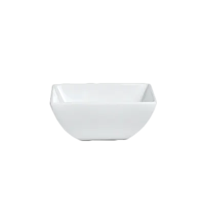 Steelite 6900E543 Square Porcelain 6 Oz Bowl, 4" Diameter, General Usage - 1 Dozen