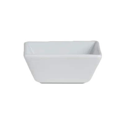 Steelite 6900E590 - Square Porcelain Bowl, 3 Oz, 3‑1/8" x 1‑1/4" (3"), General Use - 1 Dozen