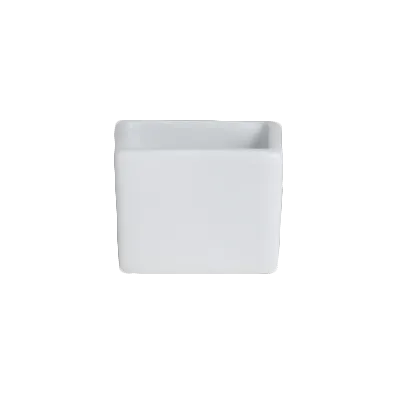 Steelite 6900E594 - Square 1-5/8" x 1-1/8" Porcelain Ramekin, 1 oz Capacity, A La Carte, 1 Dozen