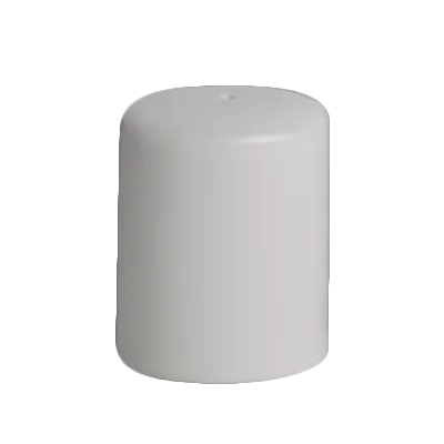 Steelite 6940E6040 - White Porcelain Pepper Shaker, 2" H, 2" x 1-5/8" , 3‑Hole, Microwave - 1 Dozen