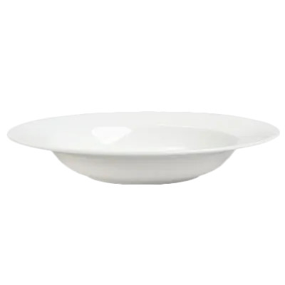 Steelite 6940E6050 - 16 Ounce White Porcelain Pasta Bowl 11" Wide Rim Microwave Safe Ceram - 1 Dozen