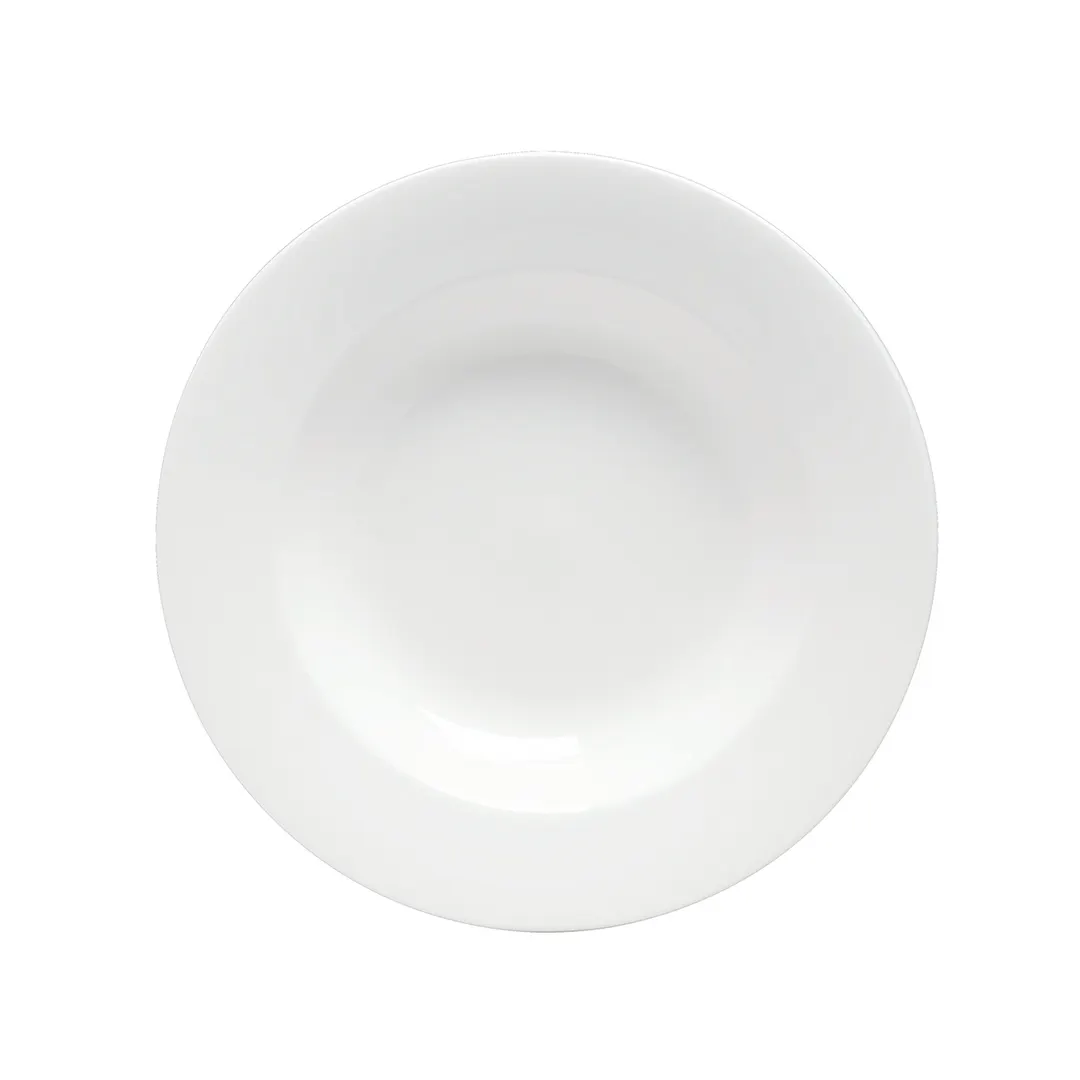 Steelite 6940E6050 - 16 Ounce White Porcelain Pasta Bowl 11" Wide Rim Microwave Safe Ceram - 1 Dozen