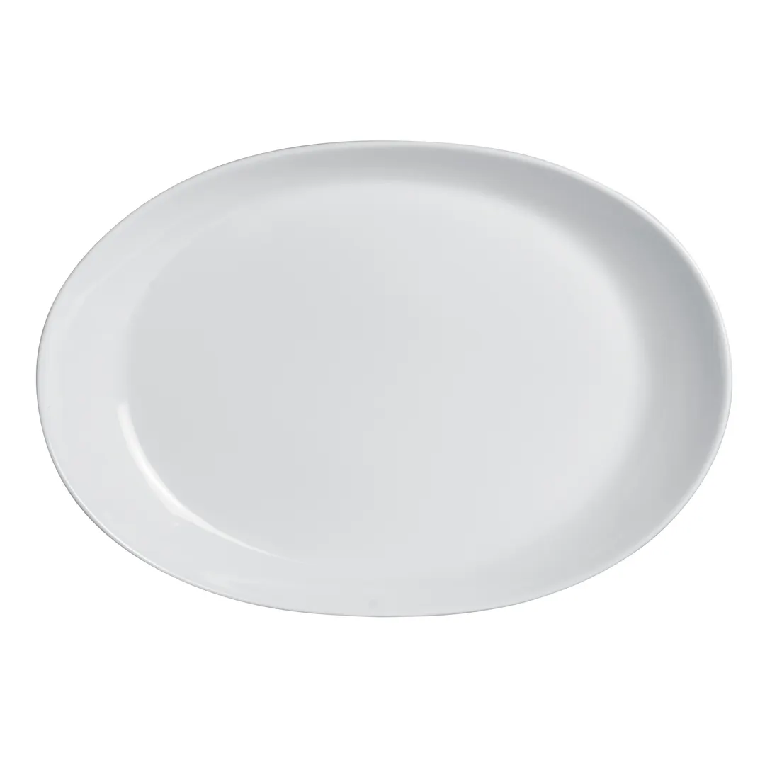 Steelite 6940E6094 Porcelain Platter, 13-3/8" x 9-1/4" x 1.75" H, Microwave Safe, Finish - 6/Case