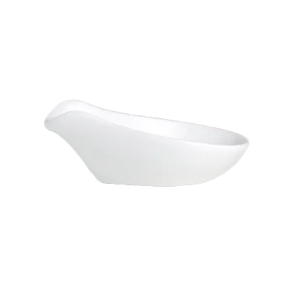 Steelite 6940E620 - Porcelain Spoon Rest, 3-1/2" x 2-1/8", Microwave Safe, Folio - 1 Dozen