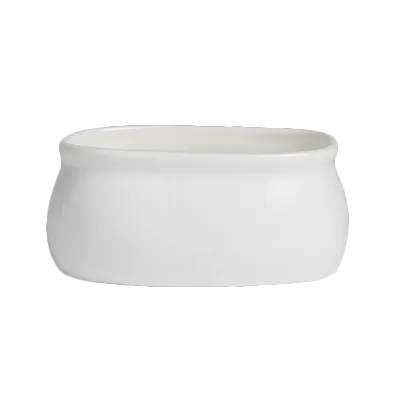 Steelite 6940E646 Sugar Bowl, 6 Oz White Porcelain, 4" x 3" x 1-3/4" Oval, Folio Finish - 1 Dozen