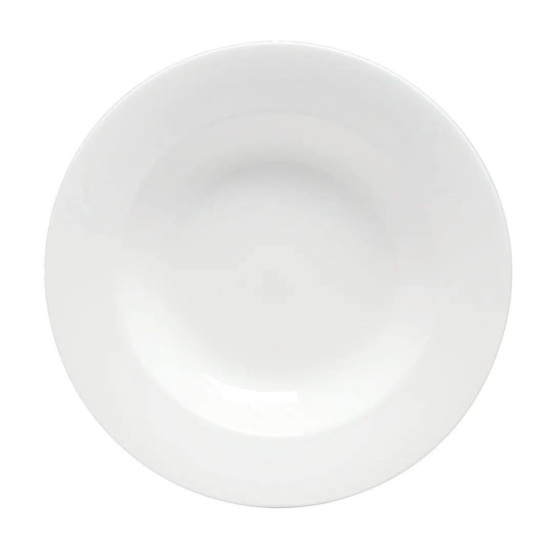 Steelite 6940E679 - 12‑Oz White Porcelain Soup Bowl, 9" x 1‑5/8" , Microwave Safe - 1 Dozen