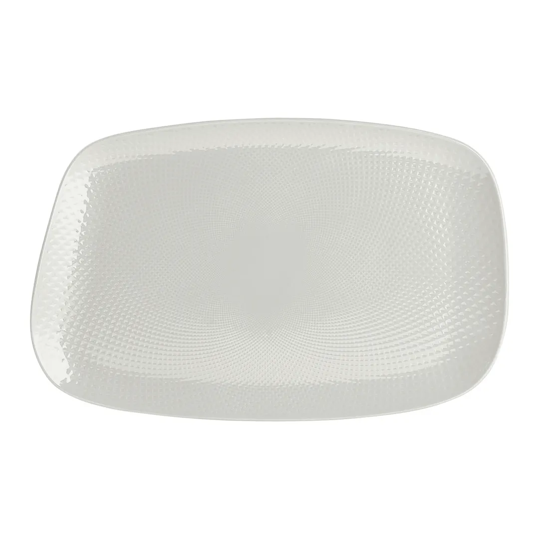 Steelite 6958E6134 Rectangular Platter, 14.5" x 9.5" x 1.0", White Porcelain, Alpha Ceram - 4/Case