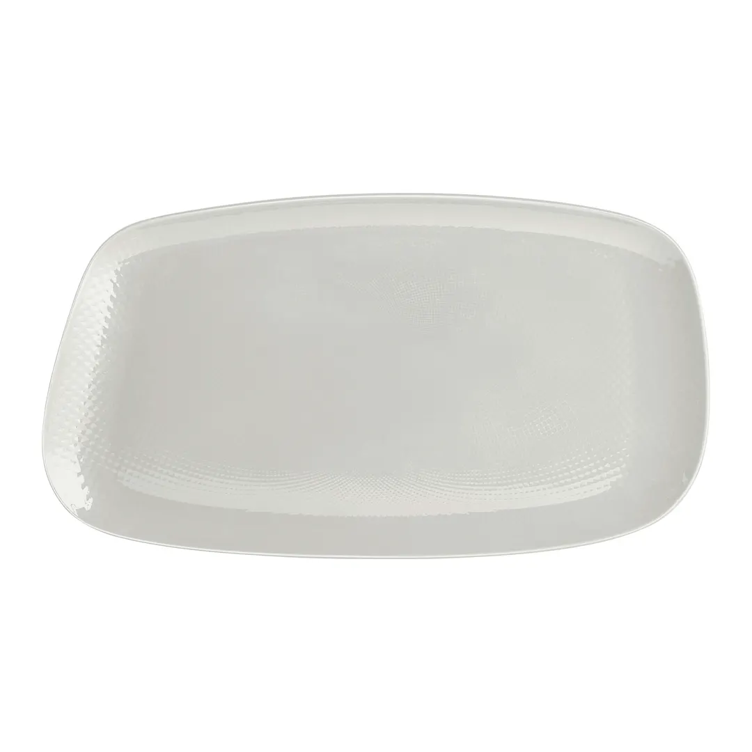 Steelite 6958E6135 Rectangle Platter, 18.5" x 10.5" x 1.25", White Porcelain Ceram Buffet, - 4/Case
