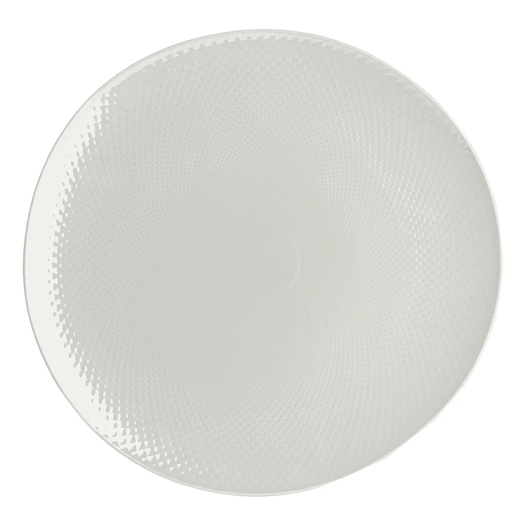 Steelite 6958E6136 - 14" Round Porcelain Platter, White Alpha Ceram Folio, Dishwasher Safe - 4/Case